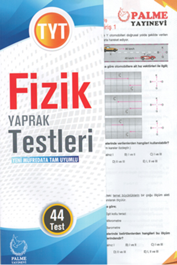 Palme Yayınevi Yks Tyt Fizik Yaprak Testi ( 44 Test ) - Palme Yayınları - Image 1