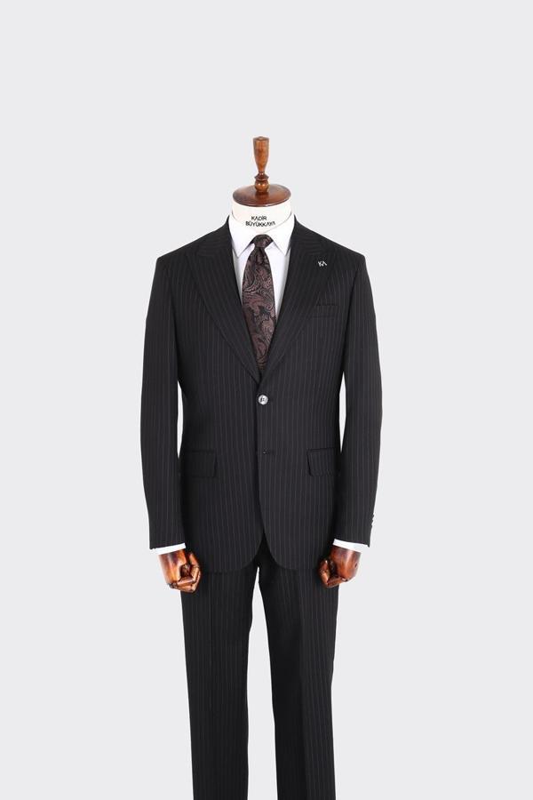 Kırlangıç Yaka İki Düğmeli Erkek Takım Elbise-KAX1314S - Image 1