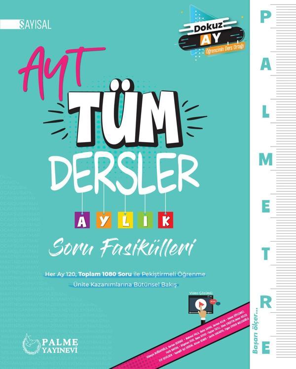 Palmetre Ayt Sayısal Tüm Dersler Aylık Çalışma Fasikülleri - Palme Yayınları - Image 1