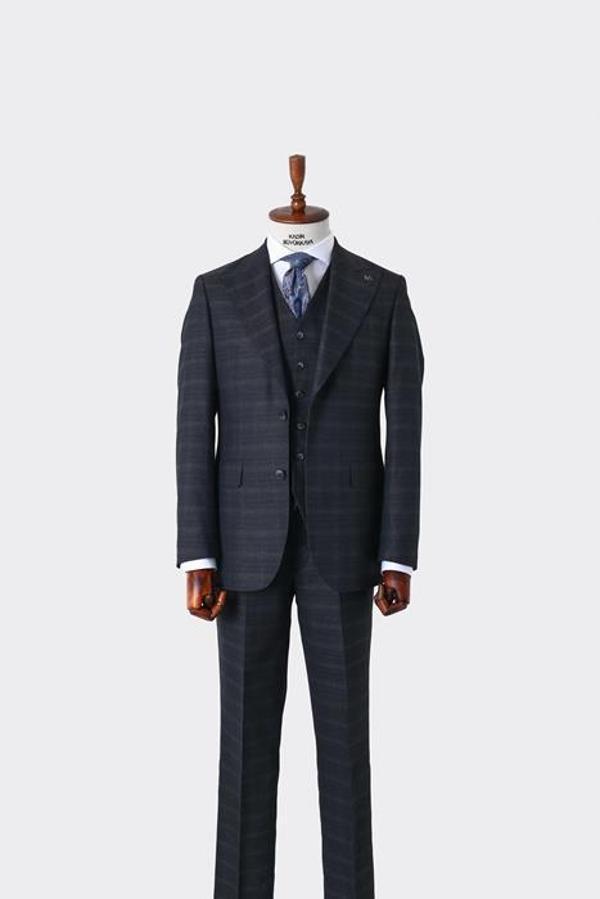 Modern Kesim Yelekli Erkek Takım Elbise - Slim Fit Şık ve Rahat-KAW1007S - Image 1