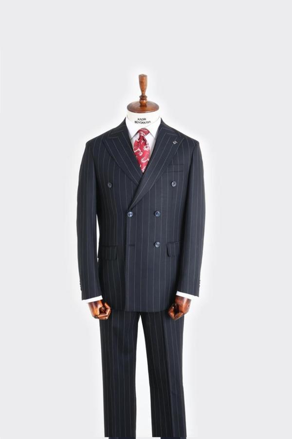 Kırlangıç Yaka Kruvaze Erkek Takım Elbise-KAX1201S - Image 1