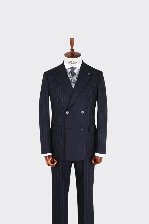 Kırlangıç Yaka Kruvaze Erkek Takım Elbise-KAX1257S - Image 1