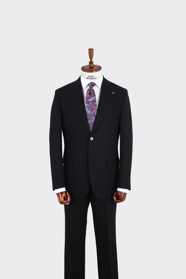 Kırlangıç Yaka İki Düğmeli Erkek Takım Elbise-KAX1356S - Image 1