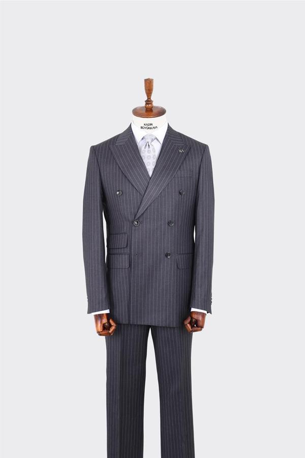 Çift Yırtmaçlı Erkek Takım Elbise-KAW1269W - Image 1