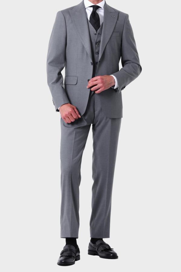 Şık ve Rahat Yelekli Erkek Takım Elbise-KAW1021S - Image 1