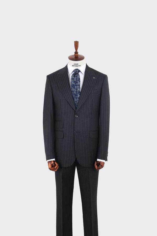 Kırlangıç Yaka İki Düğmeli Erkek Takım Elbise-KAW1340W - Image 1