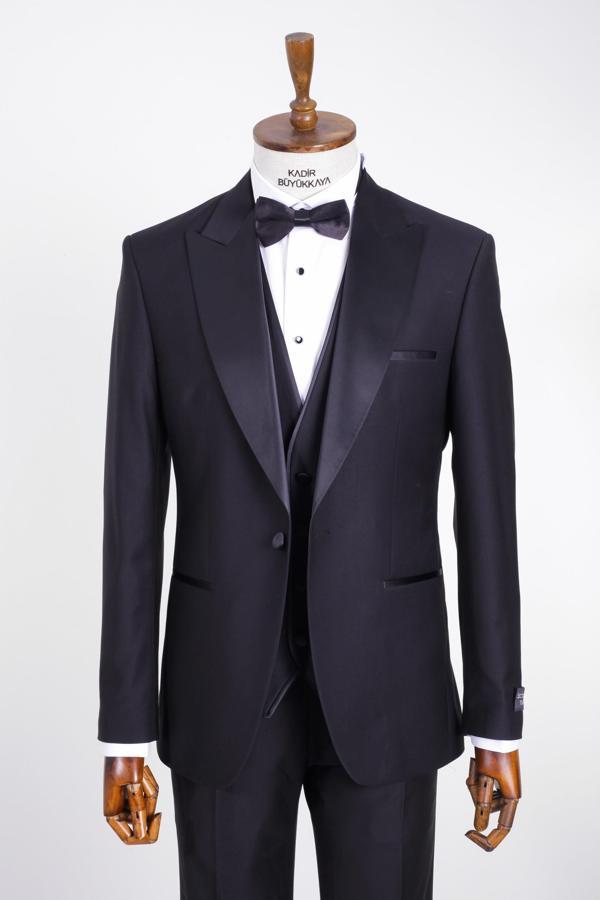 Yelekli Erkek Smokin Takım Elbise: Şıklık ve Konfor-KAW1551S - Image 1