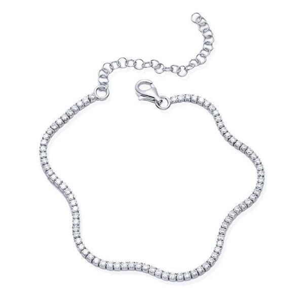 Gümüş 2 mm Su Yolu Kadın Bileklik SL11762 - Image 1