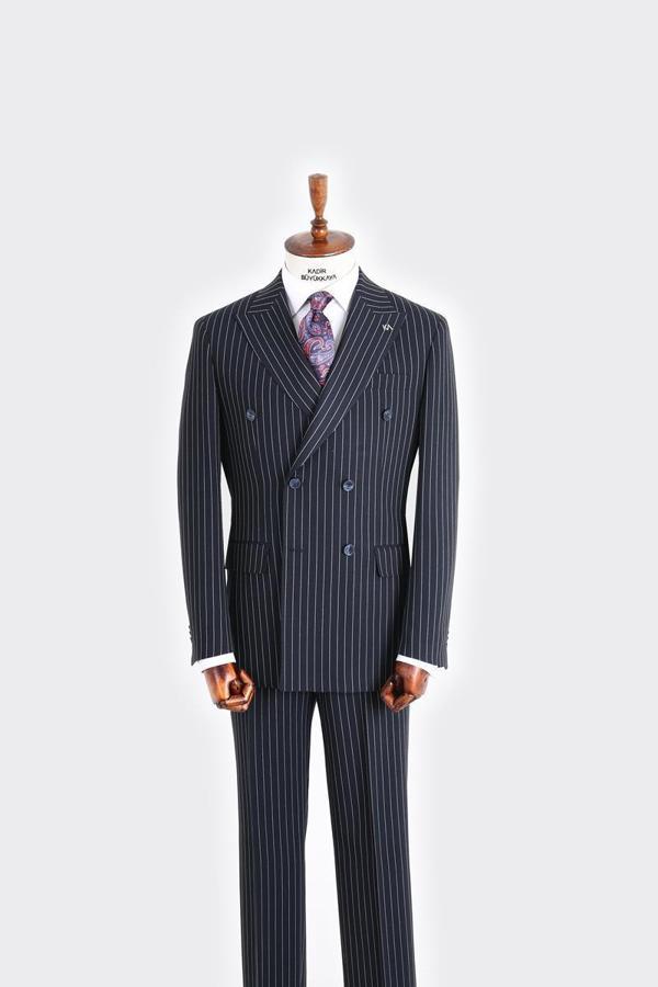 Kırlangıç Yaka Kruvaze Erkek Takım Elbise-KAX1204S - Image 1