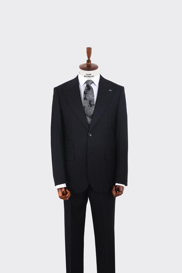Kırlangıç Yaka İki Düğmeli Erkek Takım Elbise-KAW1341W - Image 1