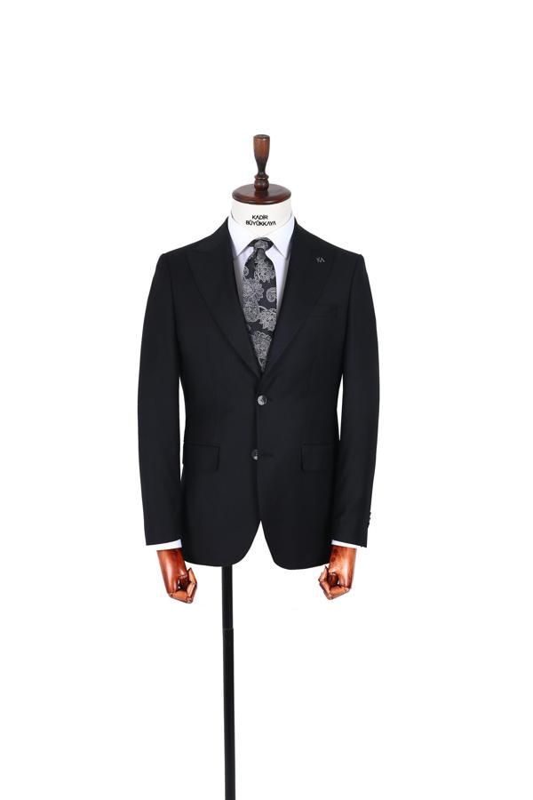 Slim Fit Kesim Yelekli Erkek Takım Elbise - Şık ve Modern Tasarım-KAW1036S - Image 1