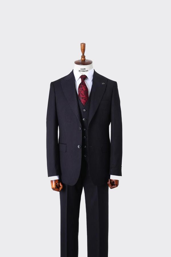 Slim Fit Yelekli Erkek Takım Elbise - Şık ve Modern Tasarım-KAW1045S - Image 1