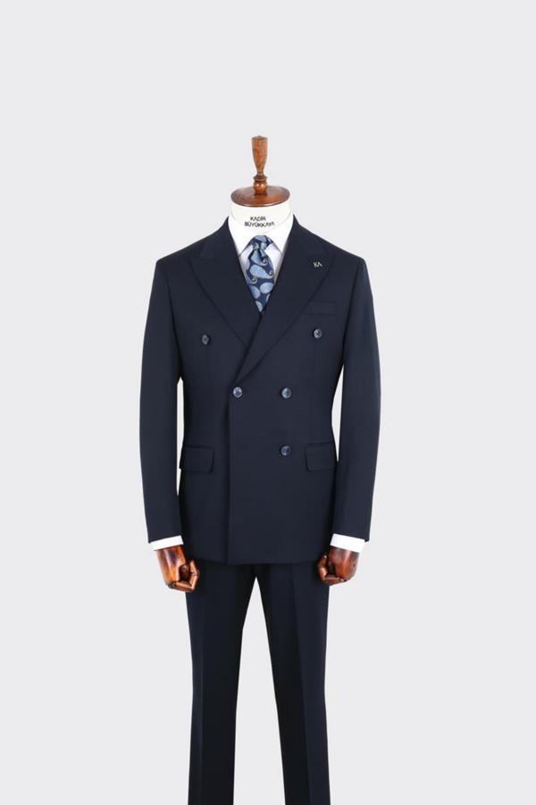 Kırlangıç Yaka Kruvaze Erkek Takım Elbise-KAX1290S - Image 1