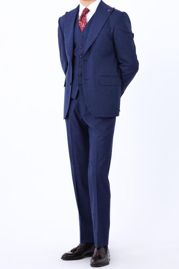 Modern ve Zarif Yelekli Erkek Takım Elbise - Slim Fit Dört Mevsim Kullanılabilir-KAV1077W - Image 1