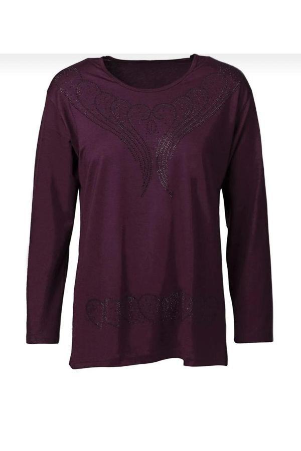 Kuraff Giyim Anneler Gününe Özel İşlemeli Taşlı Anne Penye - Image 1