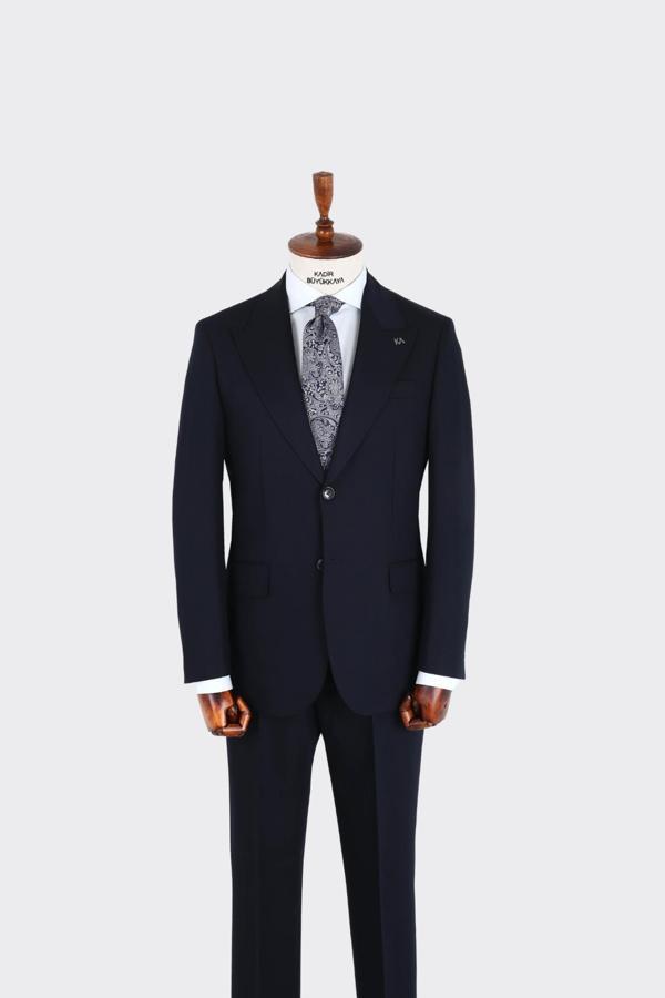 Kırlangıç Yaka İki Düğmeli Erkek Takım Elbise-KAX1340S - Image 1