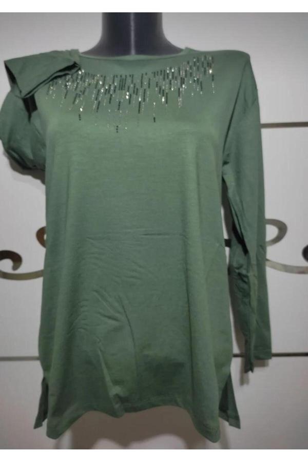 Kuraff Giyim Anneler Gününe Özel İşlemeli Taşlı Anne Penye - Image 1