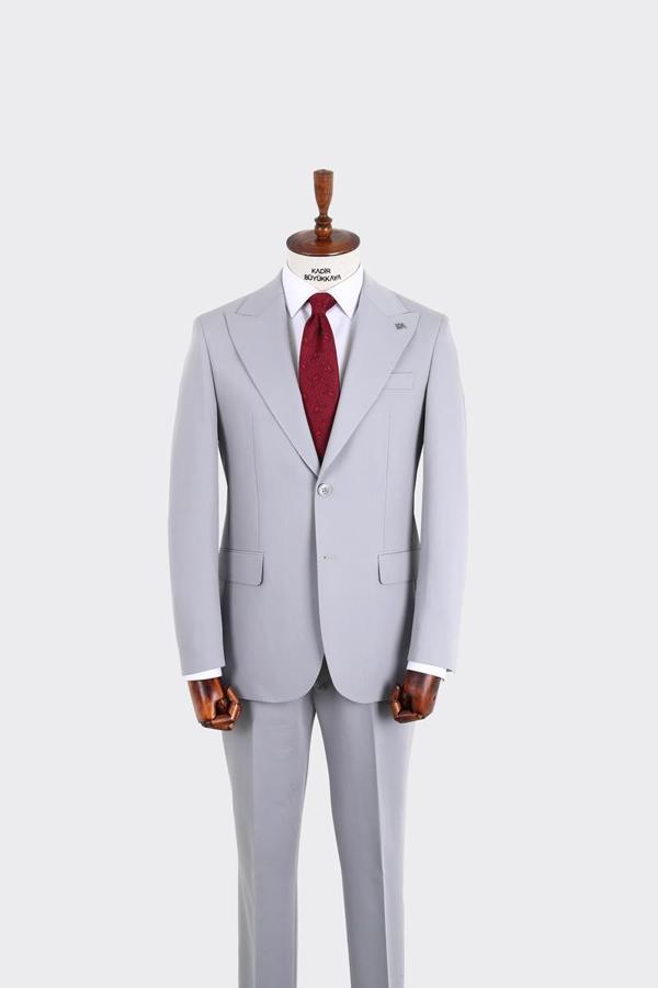 Kırlangıç Yaka İki Düğmeli Erkek Takım Elbise-KAX1360S - Image 1