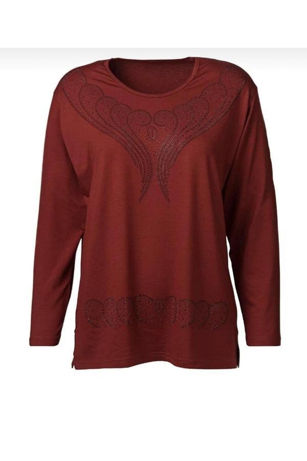 Kuraff Giyim Anneler Gününe Özel İşlemeli Taşlı Anne Penye - Image 1