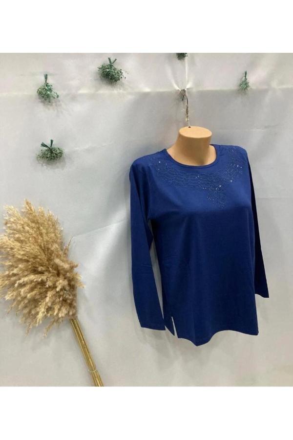 Kuraff Giyim Anneler Gününe Özel İşleme Detaylı Anne Penye - Image 1