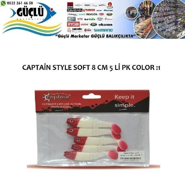 Levrek Turna Silikonu Captaın Style Soft 8 Cm 5’Li Pk Renk :1 - Image 1