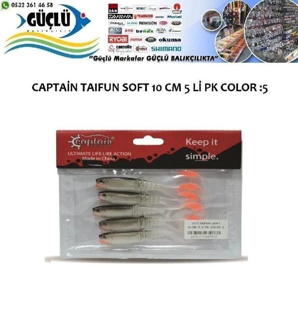 Levrek Turna Silikonu Captaın Taıfun Soft 10 Cm 5 Li Pk Renk :5 - Image 1