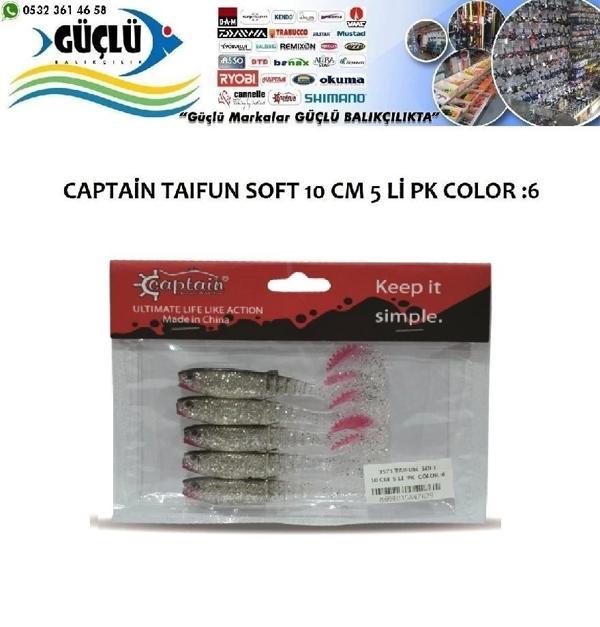 Levrek Turna Silikonu Captaın Taıfun Soft 10 Cm 5 Li Pk Renk :6 - Image 1