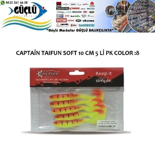 Levrek Turna Silikonu Captaın Taıfun Soft 10 Cm 5 Li Pk Renk :8 - Image 1