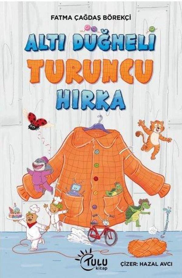 Altı Düğmeli Turuncu Hırka - Tulu Kitap - Image 1