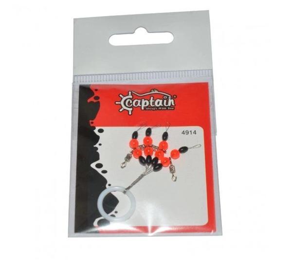 Captain 4914 4 LÜ Paket Boncuklu Fırdöndülü Stopper M BEDEN - Image 1