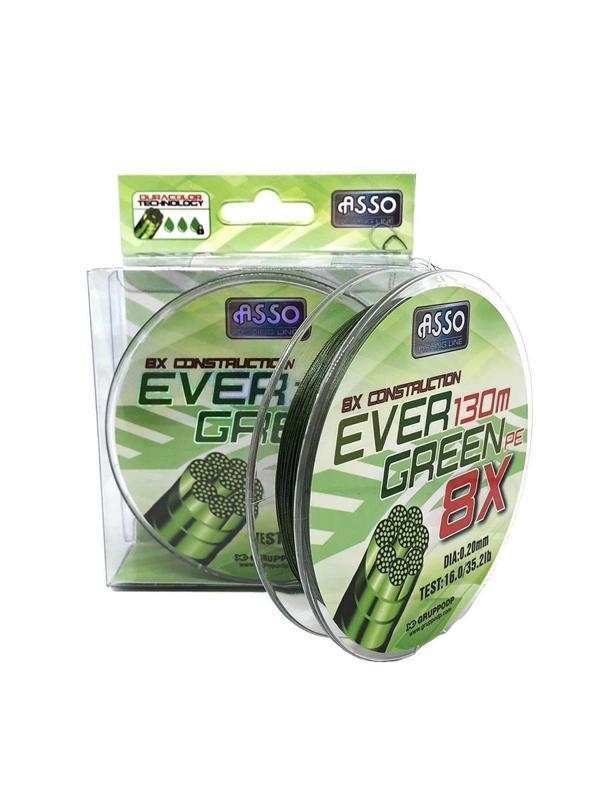 Asso Evergreen 8X 130Mt İp Misina 0,20Mm - Image 1