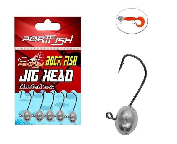 Portfish Jig Head 4Gr Mustad İğneli 5Li Pkt - Image 1