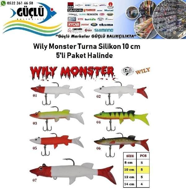 Turna Silikonu 10 Cm Wily Monster 5’Li Paket Renk:4 - Image 1
