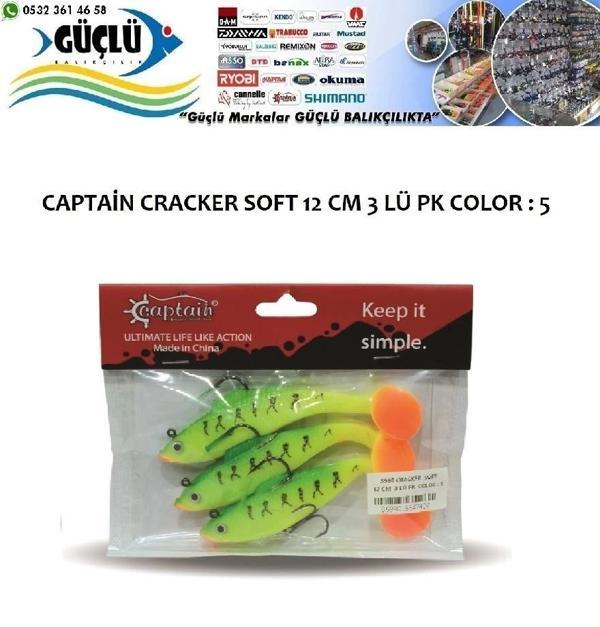 Levrek Turna Silikonu Captaın Cracker Soft 12 Cm 3’Lü Pk Renk : 5 - Image 1