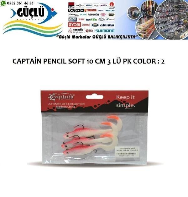 Levrek Turna Silikonu Captaın Pencıl Soft 10 Cm 3 Lü Pk Renk : 2 - Image 1