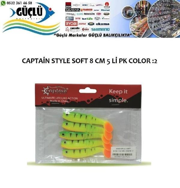 Levrek Turna Silikonu Captaın Style Soft 8 Cm 5’Li Pk Renk : 2 - Image 1