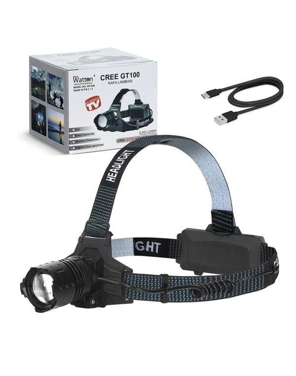Watton Wt-628 GT100 Led 8000 LÜMEN ŞARJLI KAFA LAMBASI - Image 1