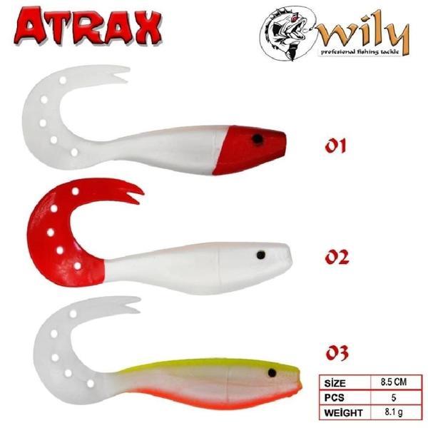 Turna Silikonu Wily Atrax Turna Silikon 8.5 Cm 5’Li Renk:02 - Image 1