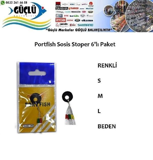 Renkli Sosis Stoper 6!Lı Paket Portfish M Beden - Image 1