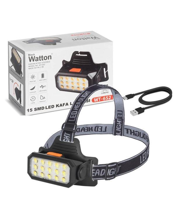 WATTON WT-652 BEYAZ ŞARJLI KAFA LAMBASI - Image 1