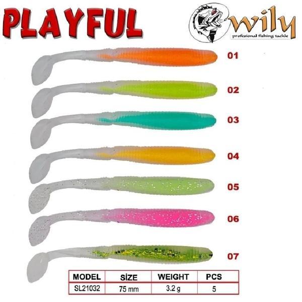 Wily Playful Silikon Yem 7.5 Cm 3.2 Gr 5’Li Pk Renk:4 - Image 1