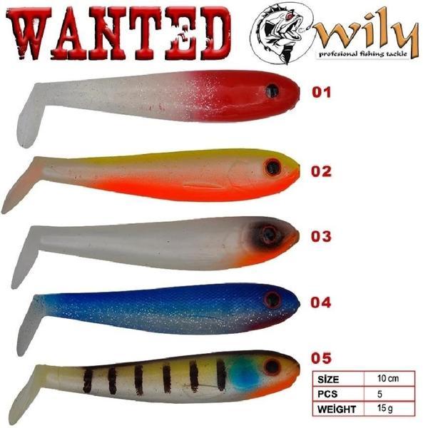 Wily Wanted Silikon Yem 10.5 Cm 15 Gr 5’Li Paket Renk:3 - Image 1