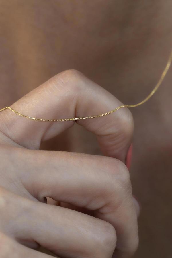 14 Ayar Altın Klasik Hayalet Zincir Kolye (0,7 MM) - Image 1