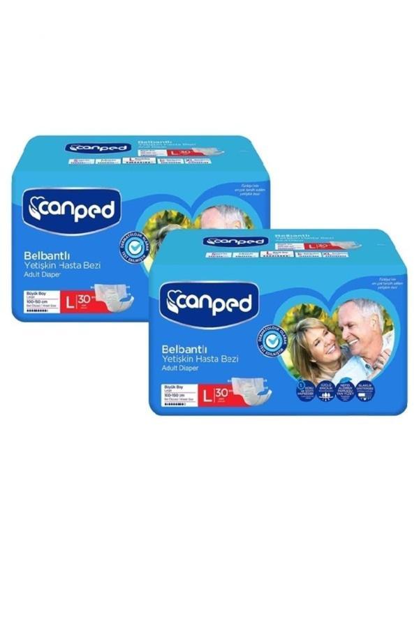 Canped Belbantlı Hasta Bezi Büyük Boy Large 30'lu 2 paket / 60 adet - Image 1