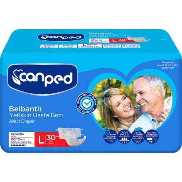 Canped Belbantlı Hasta Bezi Büyük Boy Large 30'lu paket - Image 1