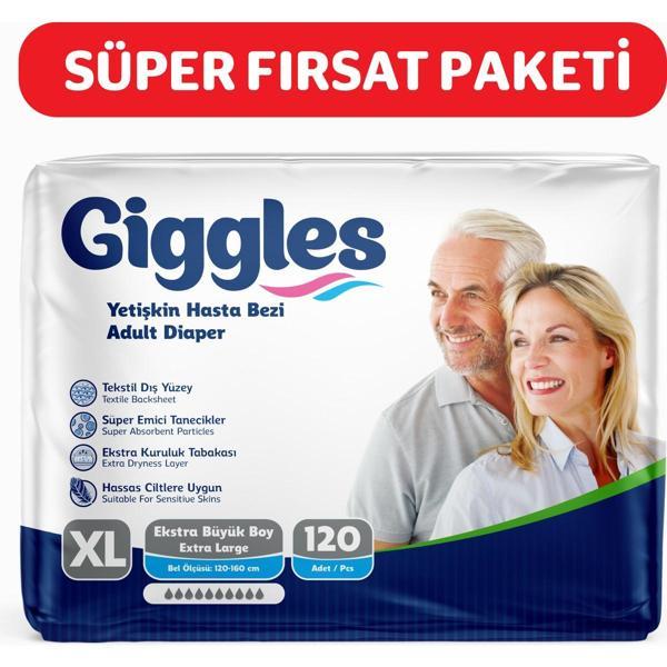 Giggles Yetişkin Hasta Bezi Extralarge 30'lu 120'li - Image 1