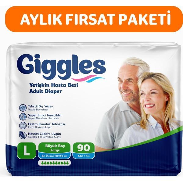 Giggles Yetişkin Hasta Bezi Large 30'lu x 3 - Image 1