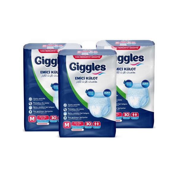 Yetişkin Emici Külot Medium 30'lu 3 Paket 90 Adet - Image 1