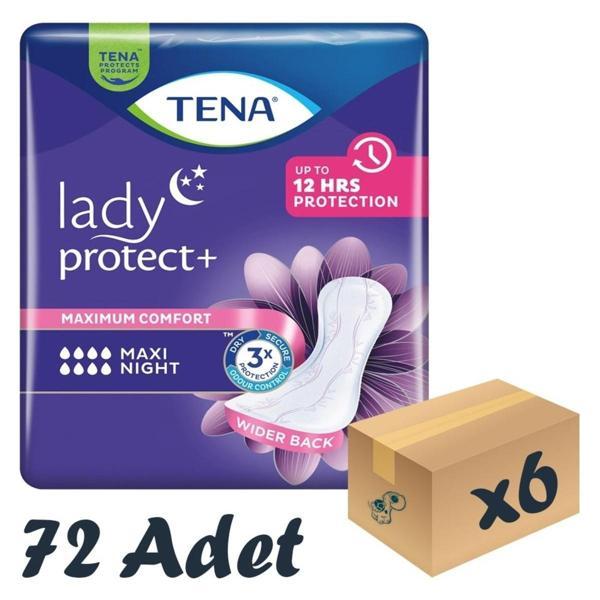 Tena Lady Maxi Night 8 Damla Kadın Mesane Pedi 12'li 6 Paket - Image 1