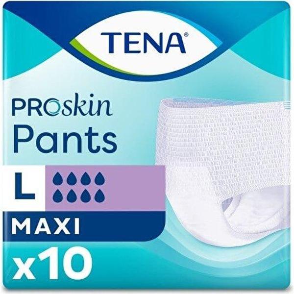 Tena Proskin Pants Maxi 8 damla Emici Külot Büyük Boy Large 10'lu 4 paket / 40 adet - Image 1